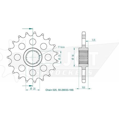 Pignon Lightweight compatible avec la marque BMW - 525 - 19 Dents - Similaire JTF405 - Made in Germany