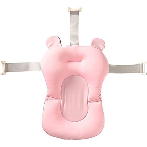 1 tapis de bain bébé, antidérapant avec sangles réglables, respirant et rapide séchage, pour baignoire standard (1/5)