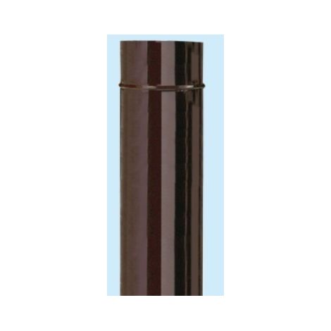 Tubo Stufa In Acciaio Porcellanato Smaltato Colore Marrone 10x50 Cm. Cf.12pz