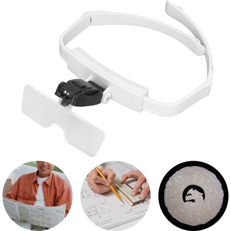 Loupe frontale à grossissement multiple, pliable, éclairée par LED, pour la réparation, l'inspection d'instruments, la lecture et l'identification. (1/5)