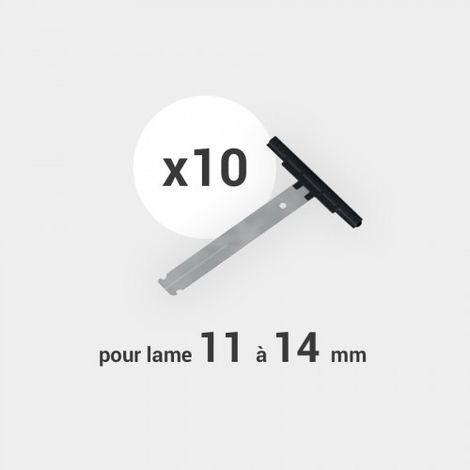 Lot de 10 attaches de tablier de volet roulant pour lame PVC ou ALU de 11 à 14 mm pour axe ZF54