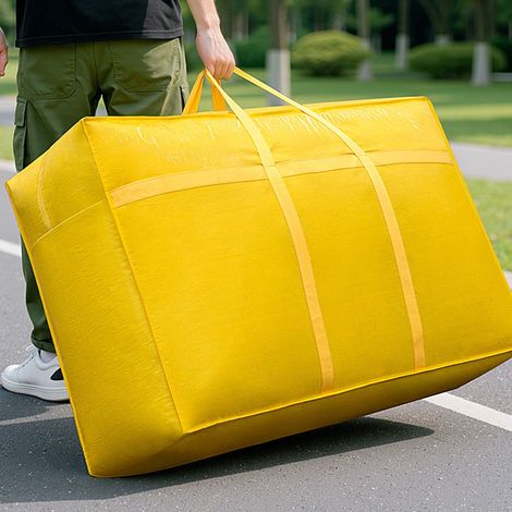 Sac De Rangement Robuste - Polyester 100x60x30 Cm - Poignées Renforcées - Fermeture Éclair Double - Pour Vêtements Couvertures Déménagement Fêtes - 1 Pièce (1/5)