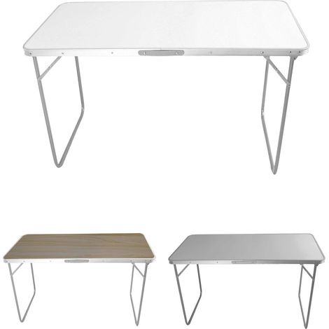 Mesa Plegable Camping Playa– Mesa Jardin Portátil de Acero con Asas para Jardín, Terraza, Camping o Playa (1/5)