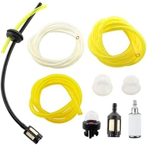 VURAHOME - Lot de 3 tuyaux de carburant avec filtre à essence - Pompe à essence - Pour tronçonneuse - Débroussailleuse - Stihl Husqvarna Partner McCulloch Echo Poulan Ryobi Troy Bilt (1/5)