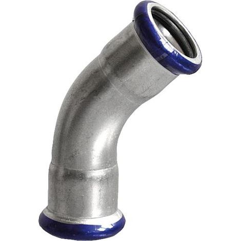 Raccord a sertir en inox coude 45°, DN 18 contour M fem/fem (1/3)