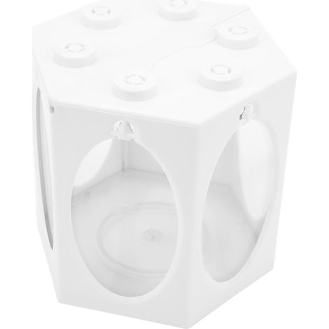 Aquarium hexagonal portable en forme de cage à oiseaux, lanterne miniature, aquarium blanc (1/5)