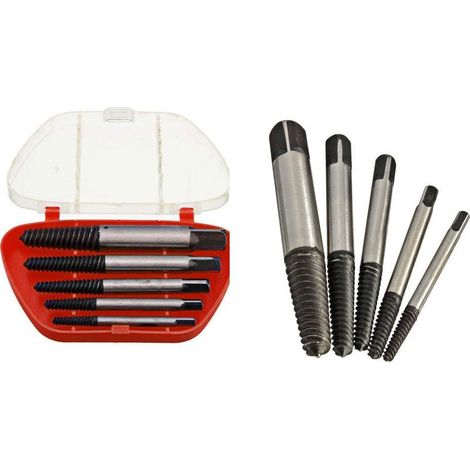 Set of 5 bits for extracting broken screws from 3 to 19 mm (1/5)