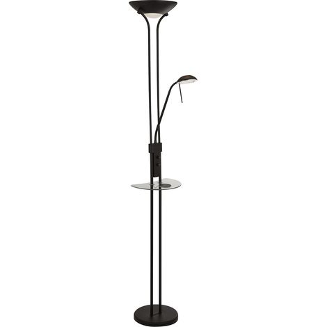 Piantana Senza Fili Acciaio Nero Policarbonato Trasparente Led 22,4W 3000K (1/5)