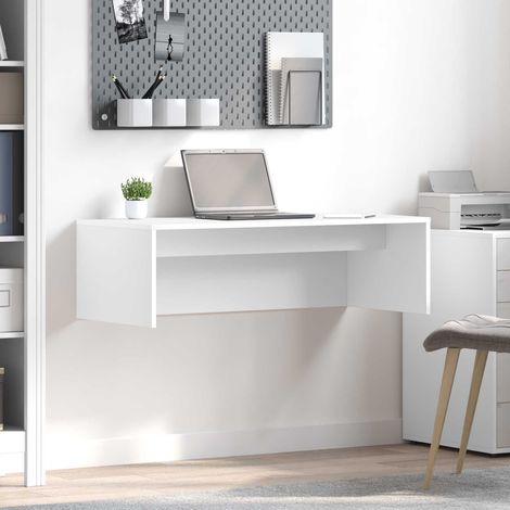 vidaXL Scrivania a parete Bianco 100 x 45 x 30 cm Legno