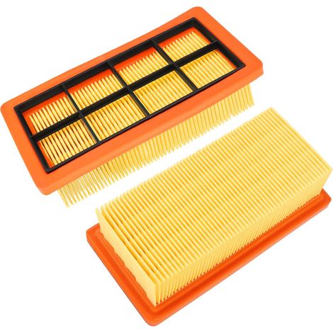 Rebirthcare – Lot de 2 filtres pour aspirateurs Kärcher (66.41, 5-953.0, 7420) – Filtres accessoires et pièces de rechange pour Kärcher AD2, AD2 Battery, AD4 Premium, AD3 Premium, AD3, AD 3.200, AD 3.