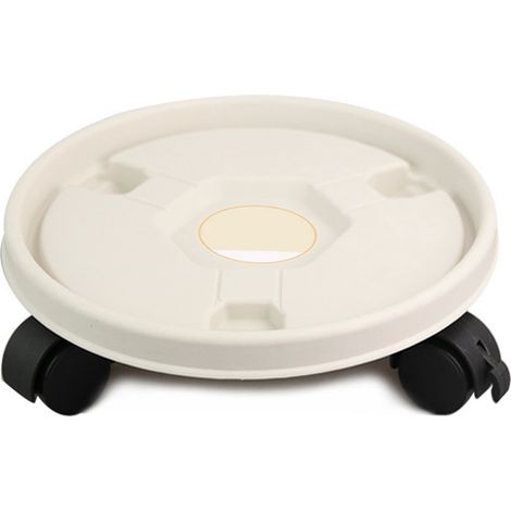 Un support à roulettes pour pots de fleurs la base ronde est équipée de roulettes et peut être utilisée aussi bien à l'intérieur qu'à l'extérieur. (1/5)
