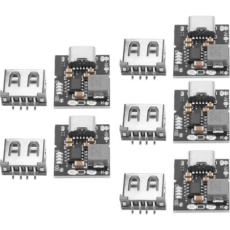 Module de charge/décharge 5 pièces 5V 2A, entrée USB-C, chargeur de batterie stable et rapide pour systèmes d'alimentation domestiques (1/4)