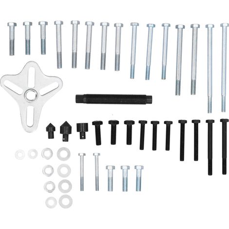Kit d'extracteur de pignon d'équilibrage harmonique 35 pièces, outil de démontage de volant en acier au carbone (1/5)