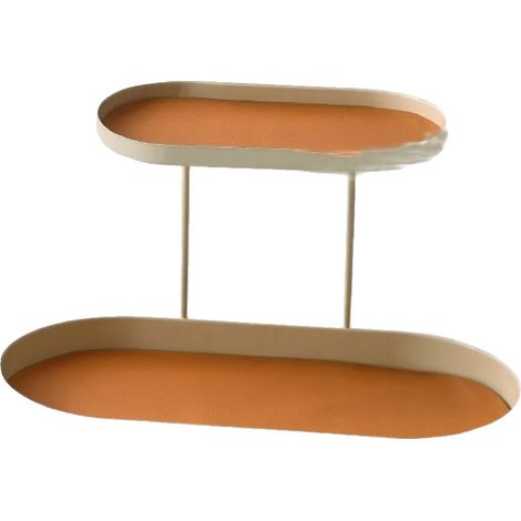 Étagère de rangement, construction en métal et cuir, design moderne, Style 6 (1/2)