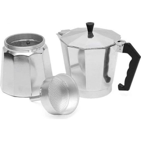 Italienische Moka-Kaffeemaschine mit Induktionsfunktion zur Zubereitung von Espresso Crema, Aluminium-Kaffeemaschine 600 ml (1/5)