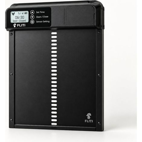 Porte Automatique Poulailler Alliage Aluminium Écran LCD Étanche Minuterie Programmable Détection Obstacles Piles (1/5)