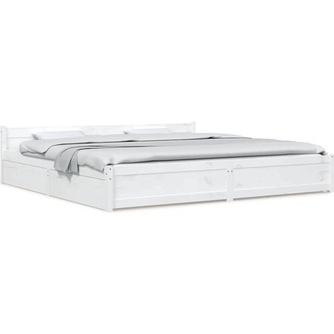 Maison Exclusive - Estructura de cama con cajones blanco 180x200 (1/5)