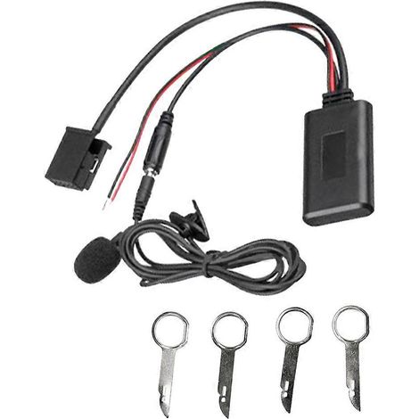 Adaptateur Bluetooth avec câble auxiliaire compatible avec les lecteurs de musique USB 5.0 6000CD, adaptateur audio avec microphone, prend en charge les appels mains libres. (1/5)