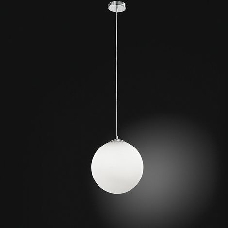 Sospensione Contemporanea Grape Metallo Vetro Bianco 1 Luce E27 (1/4)