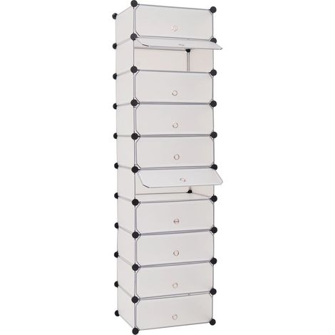Scarpiera Modulare a 10 Scomparti Bianca vidaXL (1/5)