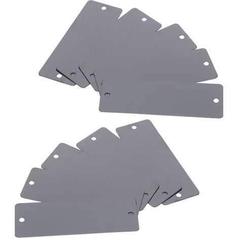 10pcs Plaques Signalétiques Métalliques Rectangulaires en Acier Inoxydable Résistantes Corrosion pour Identification et Fabrication de Bijoux (1/5)