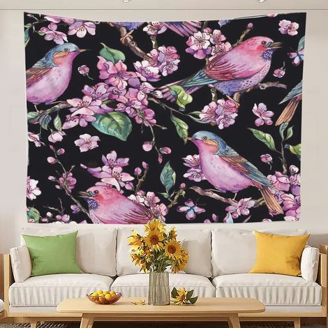 Tapisserie humoristique rétro tendance pour la chambre, nappe, séparateur de porte ou rideau de salon 100x75cm (1/5)