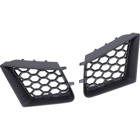 Grille Supérieure de Pare-chocs Avant, 2 Pièces Grille Supérieure de Pare-chocs Avant Gauche Droite Noir Brillant de Remplacement pour Seat Ibiza Cordoba 6L 2002 à 2009 (1/5)