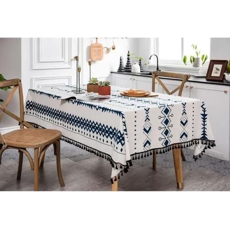 Nappe - 150x150cm - Imperméable - Anti-tache - Coton et Lin (1/4)