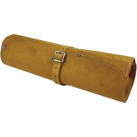 Faithfull FAILCR8 Suede Leather 8 Pocket Chisel Tool Roll Buckle Fastening