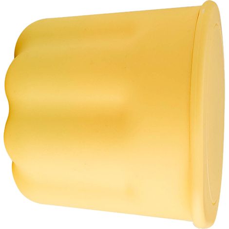 Gobelet nettoyeur de pinceaux de maquillage multifonctionnel en PP/TPR sûr avec égouttoir, jaune (1/5)