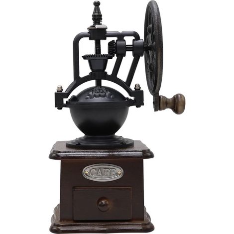 Moulin à café manuel en fonte, à manivelle, pour expresso, cafetière à piston et café filtre, pour une utilisation à la maison et en voyage.-AquaForge (1/5)