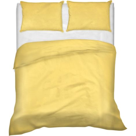 Lenzuolo letto sopra a casa vostra ,3 misure 100% puro cotone Made in Italy tinta unita Giallo - 1 Piazza