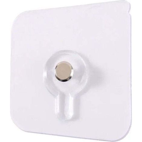 Kit de fixation sans perçage pour cadres photo, comprenant 10 clous adhésifs et des crochets transparents pour cadres photo. Convient pour les tableaux, les miroirs, les salons, les salles de bain et (1/4)