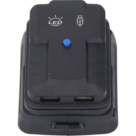 Lampe de chantier LED extérieure pour dépannage, projecteur portable avec convertisseur sur batterie lithium-ion 18V BAT618 (1/5)