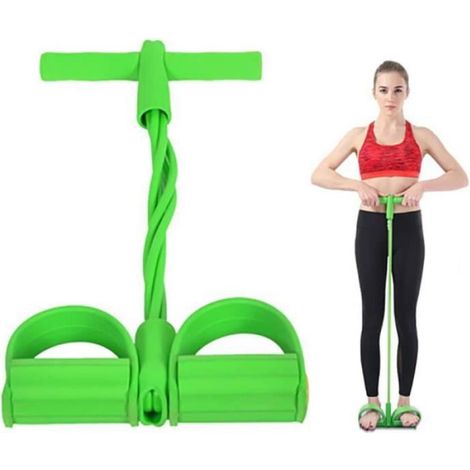 Bande De Résistance - Latex Naturel - Pour Entraînement Fitness À Domicile - Vert - 1 Pièce (1/4)