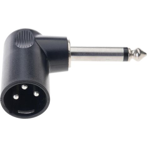 Interface audio coudée 3 broches mâle/femelle vers 6,35 mm, adaptée aux équipements d'enregistrement professionnels, disponible en plusieurs couleurs. (1/5)
