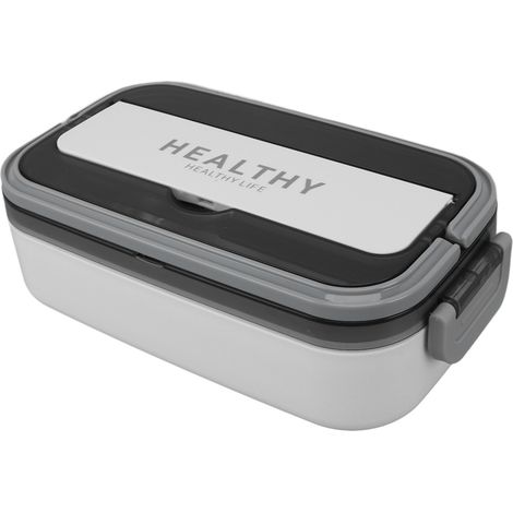 Boîte à bento en acier inoxydable 316, capacité 700 ml, étanche, compatible micro-ondes, blanche, idéale pour l'école et le bureau.