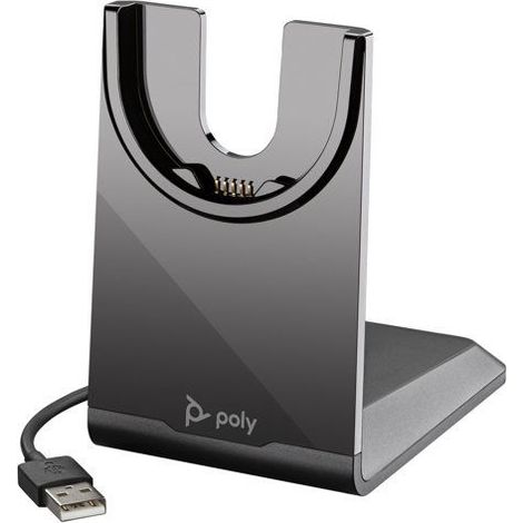 Base de carga - Poly - Voyager 43 / Focus 2 - USB-A - Carga inalámbrica - Negro