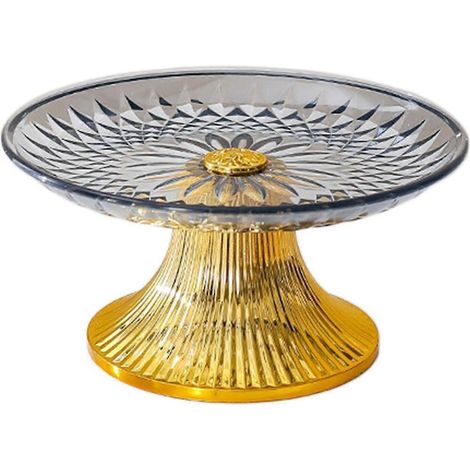 Assiette à fruits, assiette à cupcakes, assiette à dessert, coupe à fruits, plat de service rond multifonction avec support, assiettes de buffet, assiettes spéciales-20cm Light Gray