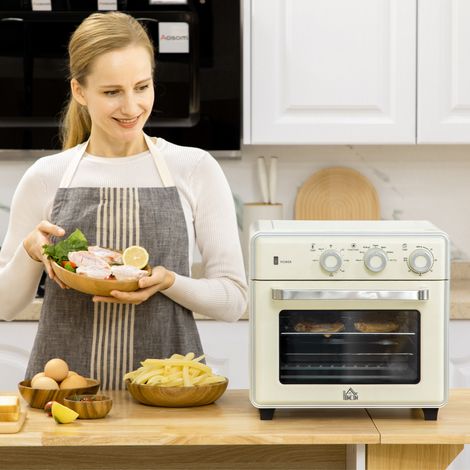 Mini-four 5 en 1, capacité 20 L, 1400 W, 1 grille de cuisson, 1 plaque de cuisson, minuterie 60 minutes