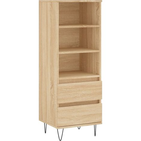 Credenza cassettiera mobile contenitore organizer cucina soggiorno salotto alto sonoma 40 x 36 x 110 cm legno ingegnerizzato marrone 020034058