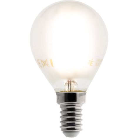 Ampoule déco e filaments LED sphérique E14 4W - Blanc chaud - 400lm 2700K - Zenitech (1/2)