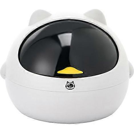 Mini poubelle de bureau mignonne à double pression avec couvercle, adaptée à de multiples usages. (1/5)