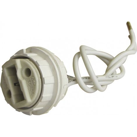 Casquillo roscado y anillos para halógena G9 TIBELEC, plástico, blanco 100 W CENTRALE BRICO
