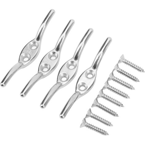 Lot de 2 taquets de fixation pour mât de drapeau, en acier inoxydable, pour petits bateaux (1/5)