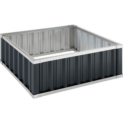 GagaBac a potager sureleve en acier fond ouvert montage sans outils 90x90x30cm (1/5)