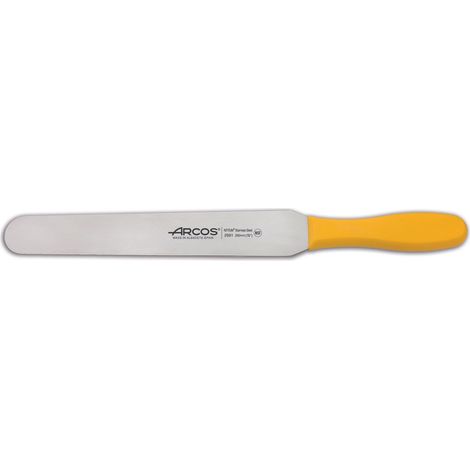 Spatel  Arcos Farbe - Prof  299100 Edelstahl Nitrum und mango Ergonomische gelbe Polypropylenklinge und 25 cm Klinge, in Vitrine