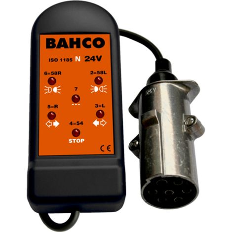 Bahco Steckdosen-Tester, 24 V - 7 PIN, für 24N-Steckdosen (1/2)