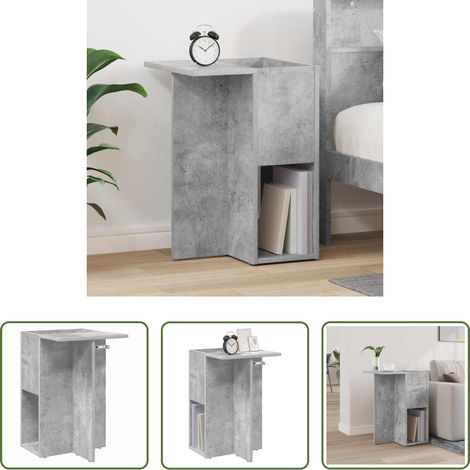 Wohnzimmermöbel - Beistelltisch Beton Grau 35 x 40 x 55 cm Holzwerkstoff (1/5)
