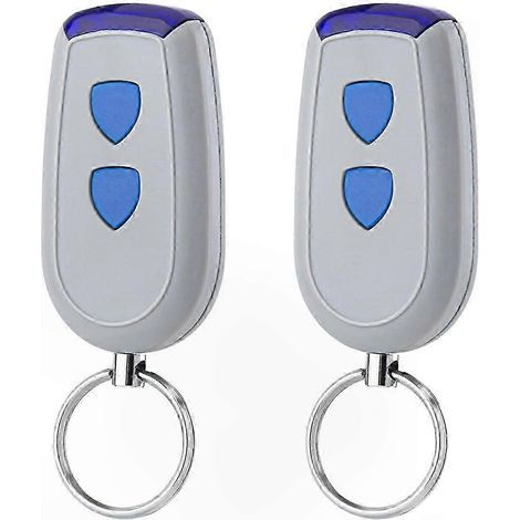 Télécommande sans fil 433,92 MHz, lot de 2 pour systèmes de portes/portails de garage standard en acier (1/5)